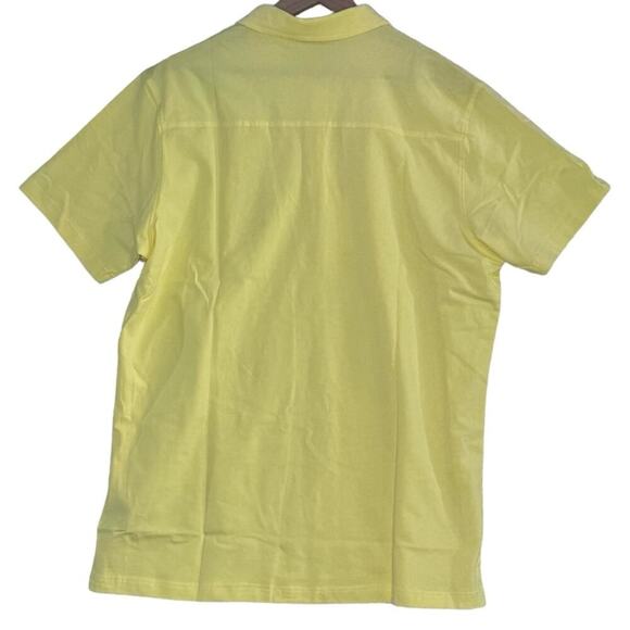 Swet Tailor Size XL SWET Polo Shirt In Light Yellow Side Slits 3 Button NEW - Picture 3 of 10